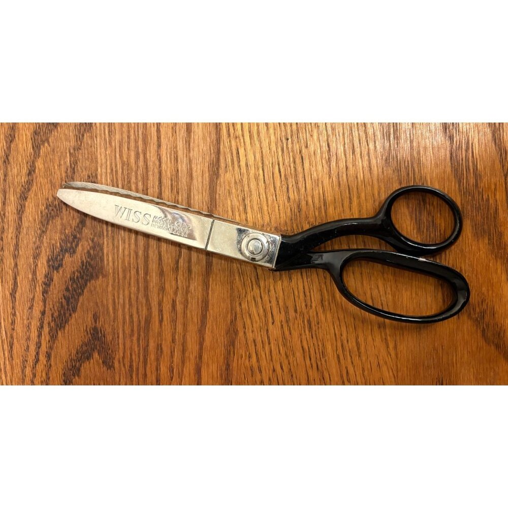 Vintage Wiss Scissors Set Of 3 - CB9 Pinking Shears SN7 Shears & Chrome Serrated - Picture 3 of 10